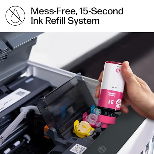 HP Smart Tank 7602 Wireless All-in-One Ink Tank Printer, Scanner, Copier with 2 years of ink included, Best-for-home office, Refillable, AI-enabled (28B98A)