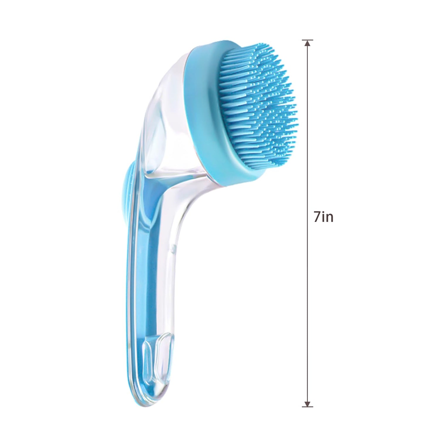 Pet Bath Brush,Dog Shampoo Brush Bubble Maker,New 2 in 1 Dog Bath Brush with Built-in Shampoo Dispenser,Bathing Dog Grooming Massage Brush for Showering Long and Short Haired Dogs and Cats(pink)
