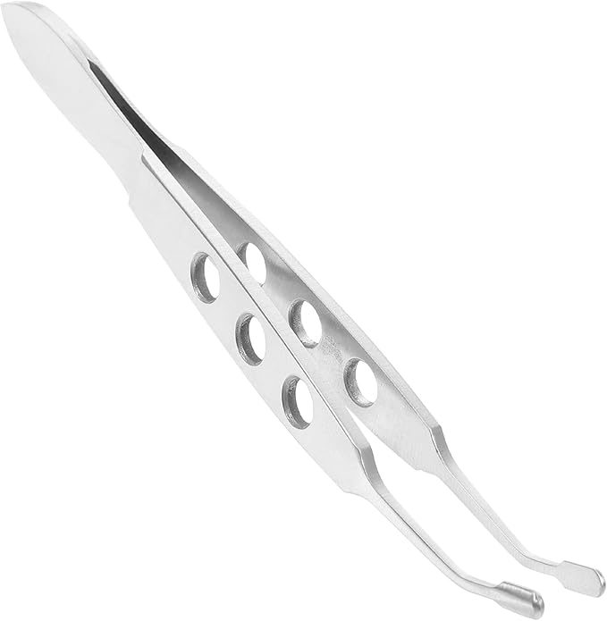 Meibomian Gland Expressor, Stainless Steel Eyelid Massage Tweezers Multi-Function Arita Expressor for Dry Eyes (Silver)