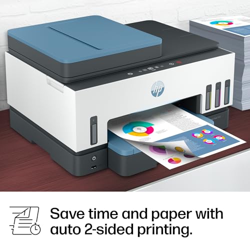 HP Smart Tank 7602 Wireless All-in-One Ink Tank Printer, Scanner, Copier with 2 years of ink included, Best-for-home office, Refillable, AI-enabled (28B98A)