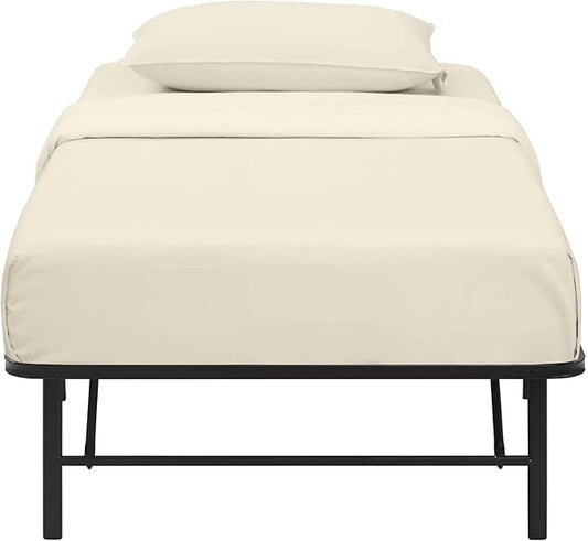 4-PC Cot Sheet Set - 28x75, 100% Cotton Fitted Sheet - Perfect for Narrow Twin/RV Bunk/Camping Cot/Guest Bed Replacement, Fits Up to 4-8" Deep Mattress - Ivory Solid