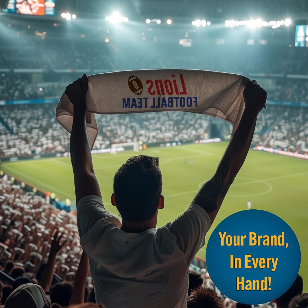USMG Custom Full Color Microfiber Rally Towel – 15x17 Inch Personalized Team Spirit Towel for Sports Events, Gifts, Promotions, and Crowd Engagement (Red, Qty 100)