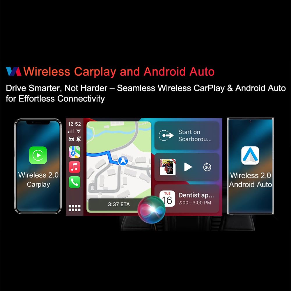 ASURE 13.1 inch Car Stereo Radio for Toyota Tundra 2014-2019 with Wireless Carplay,Android Auto,8Core 4G+64G Android GPS Navigation Unit,SWC,DSP,Bluetooth,HD Touchscreen,Backup Camera