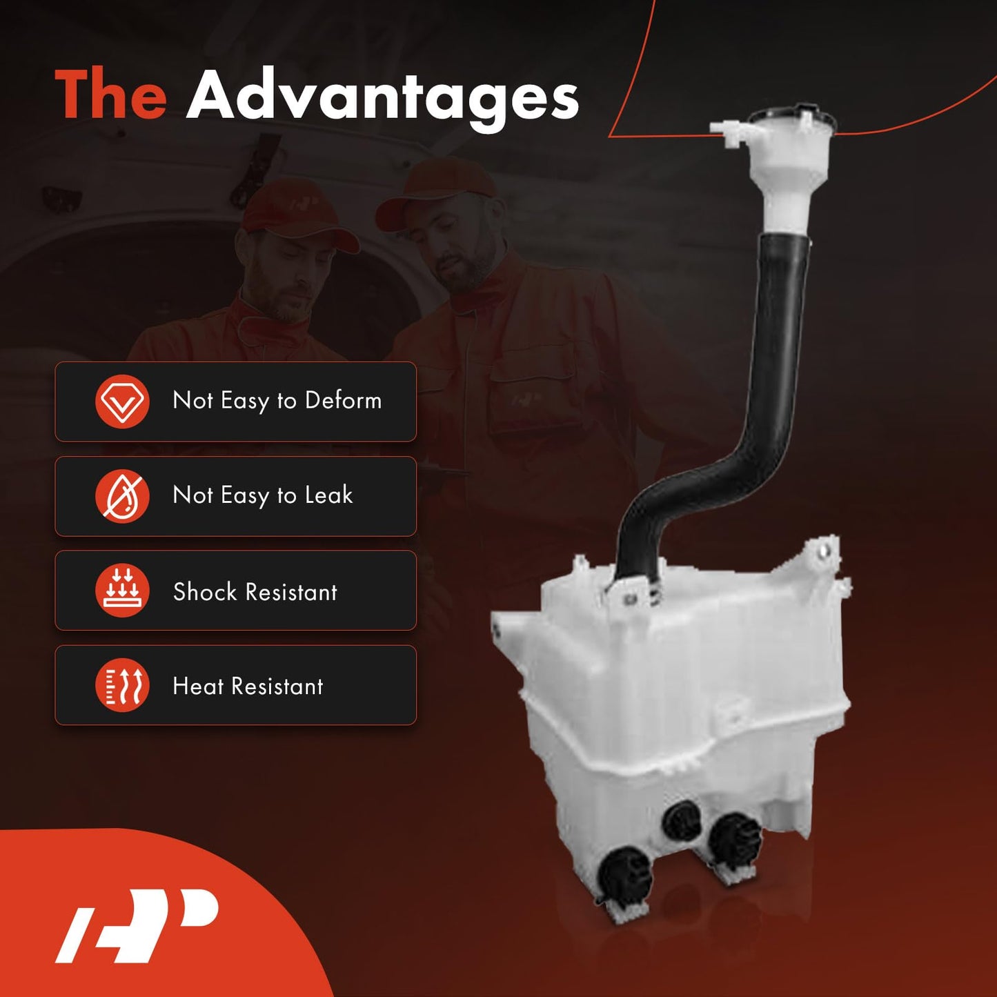 A-Premium Windshield Washer Reservoir Tank Assembly Compatible with Lexus RX450H 2010-2015 - with & Pump & Fluid Level Sensor & Filler Neck & Cap (Japan Built Models Only)