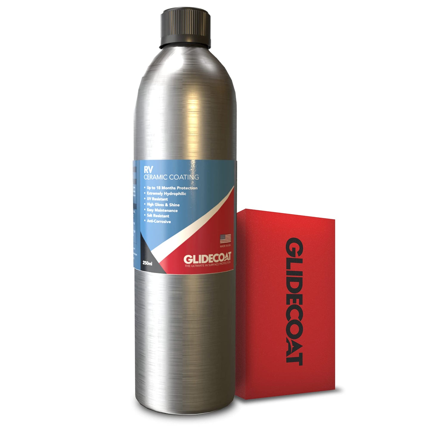 Glidecoat RV Ceramic Coating (250ml) - 9H Ceramic Coating for RVs, Aircraft, Cars & More - Better Than RV Wax and More Durable than Regular Ceramic Coating for Cars - Finest Nano Coating for the Road