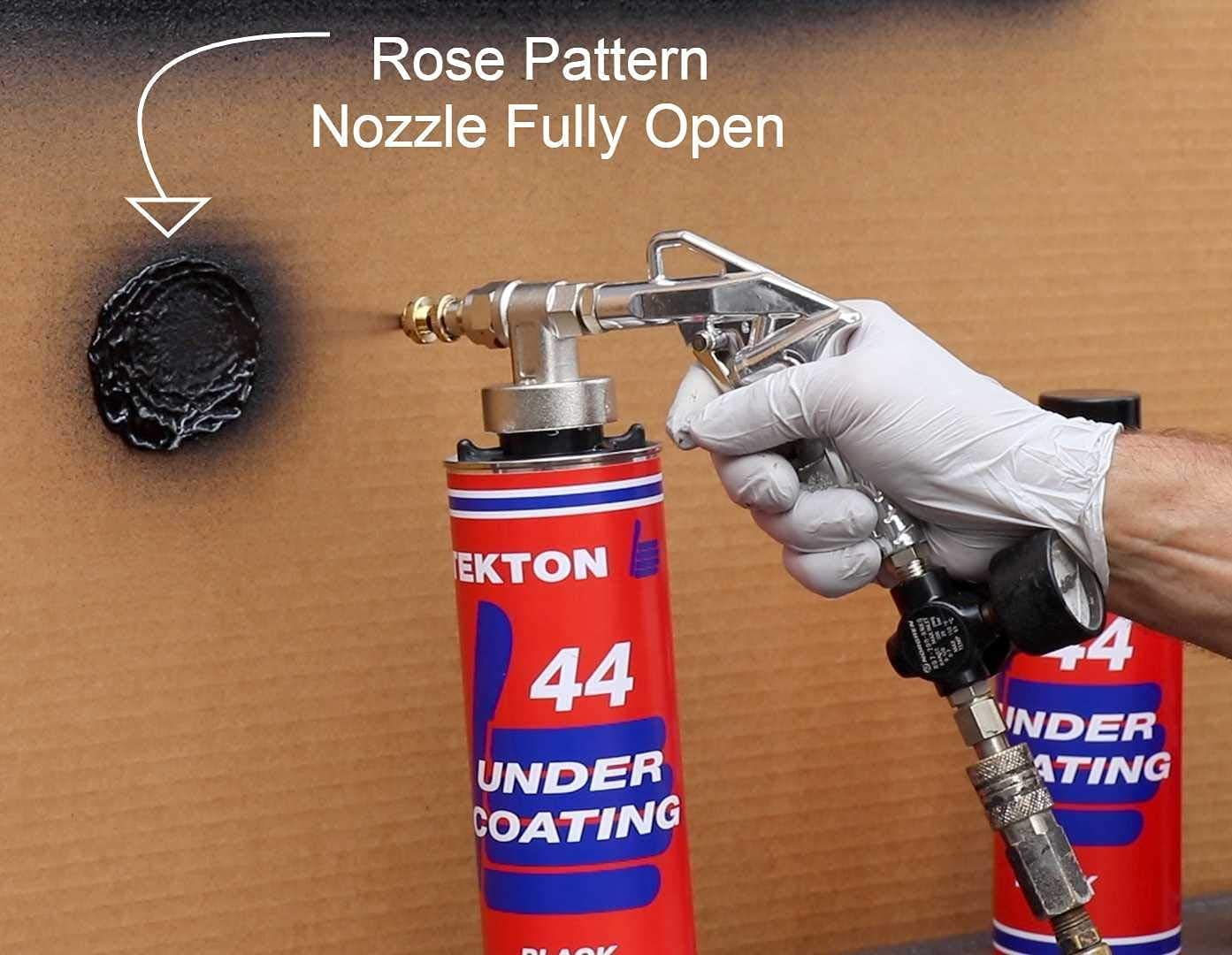 Tekton44 Undercoating for Vehicles Black Sprayable Automotive Undercoating for Cars and Trucks (4 Liter Cans + 1 Spray Gun + 1 Spray Wand)