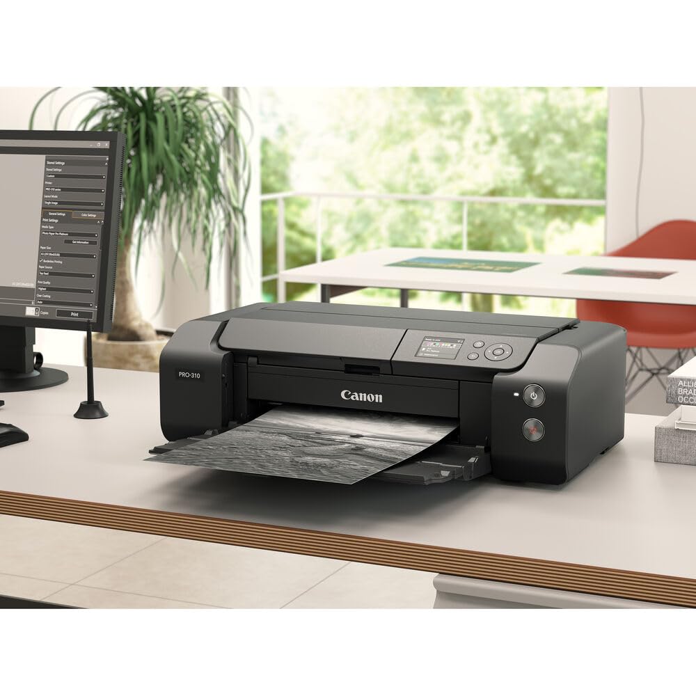 Canon imagePROGRAF PRO-310 Wireless Inkjet Printer | 13" Borderless Photo Printing | Lucia PRO II Pigment Ink | for Fine Art & Photography (6858C002) + Cleaning Kit + Printer Cable + Ethernet Cable