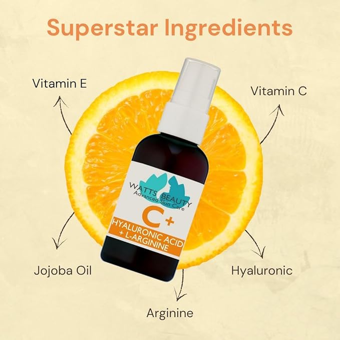 Supercharged Vitamin C Serum with Moisturizing Hyaluronic Acid - Advanced Antioxidant Face and Body Serum - 4 oz