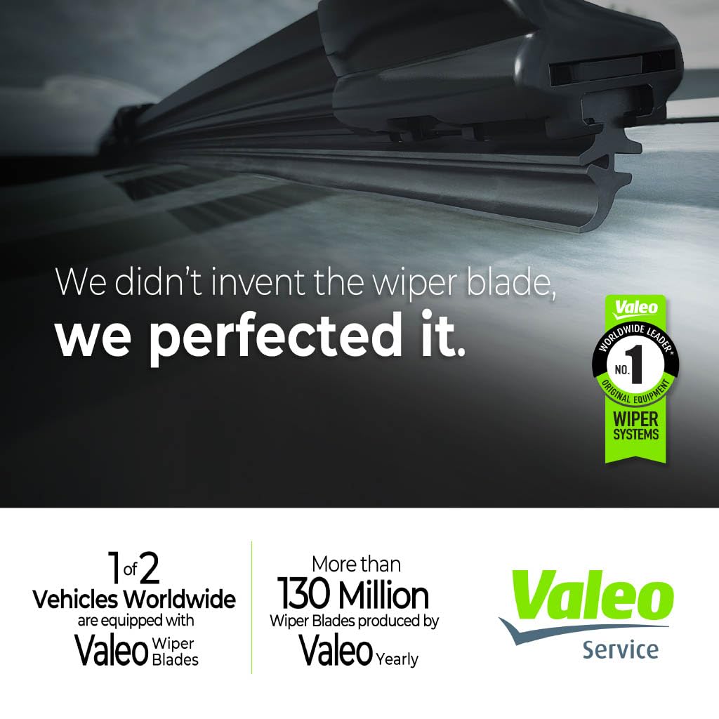 Valeo 178504 Silencio Visioblade Windshield Wiper Blade Set Compatible with Select Mercedes-Benz WI66/C292/X166 Models, Heated 26/23 inch Pack of 2 Premium OEM Wipers, Replacement Windshield Wipers