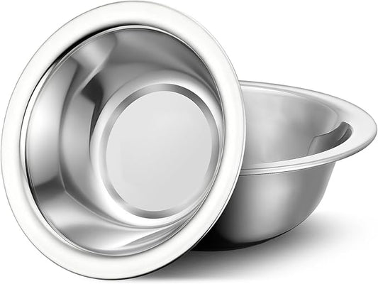 304(18/8) Stainless Steel Mixing Bowls for Kitchen, 2 Pack 5.5" Small Metal Mixing Cooking Bowls Set Stackable for Baking Serving Cooking Food Prep Storage Dishwasher Safe Lightweight