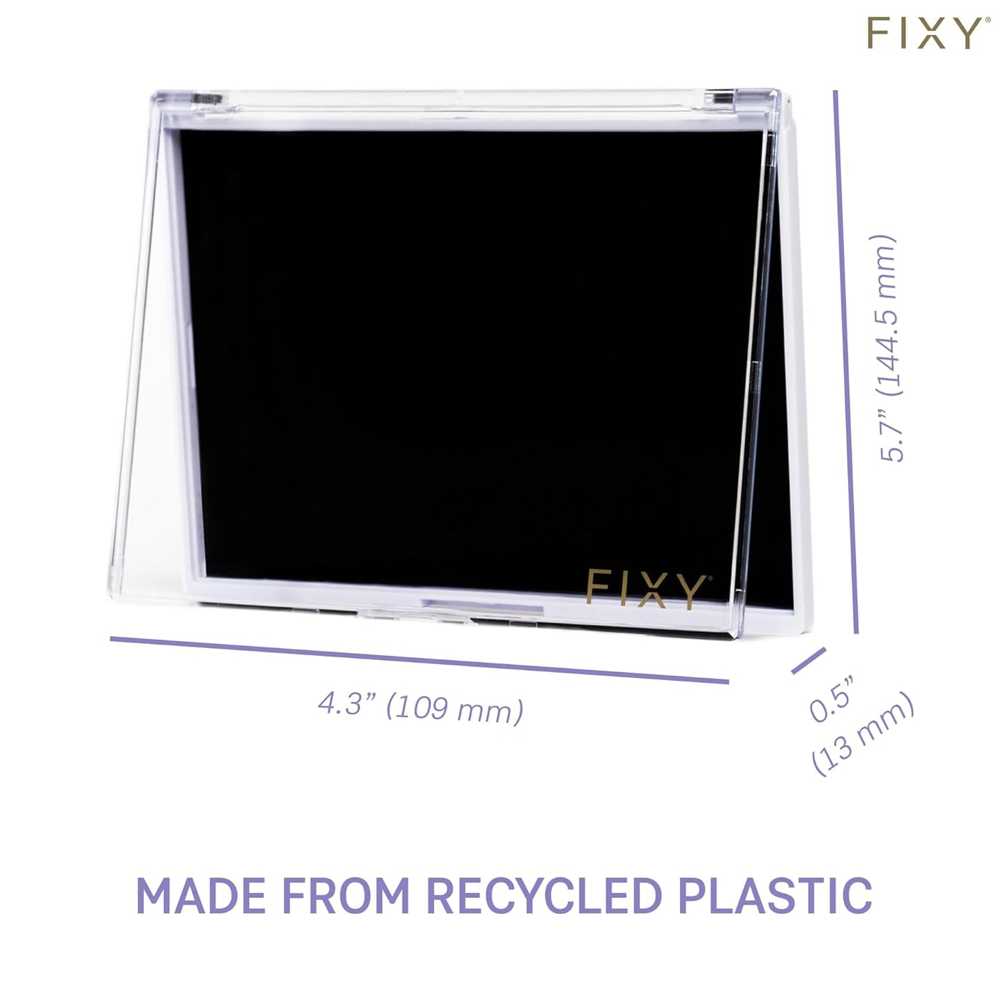 FIXY Empty Magnetic Makeup Palette Set of 3 (5.7x4.3inch) and 20 Magnetic Metal Pans of 21mm - Travel Friendly for Depotting, Organizing Eyeshadow, Blush, Foundation, Face Powder and more
