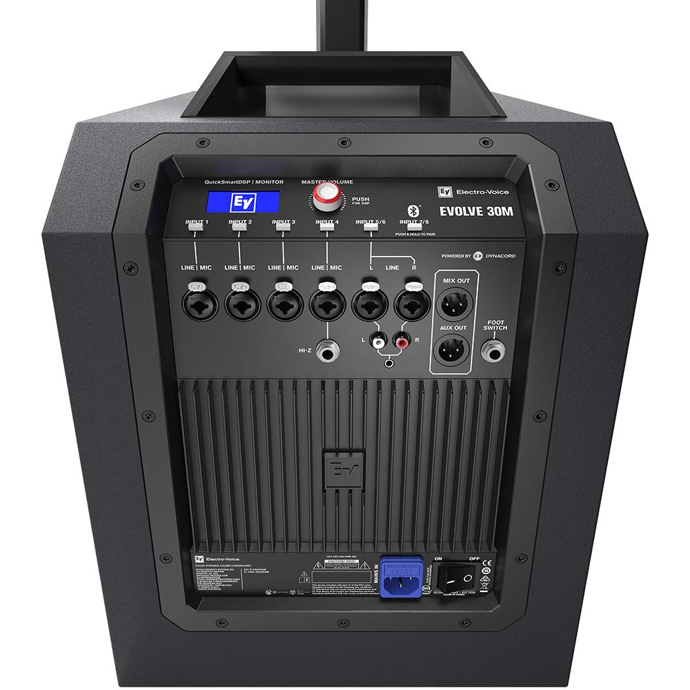 Electro-Voice Evolve 30M Compact Column Loudspeaker System (Pair) with 2X EVOLVE30M-SUBCVR Soft Cover Bundle