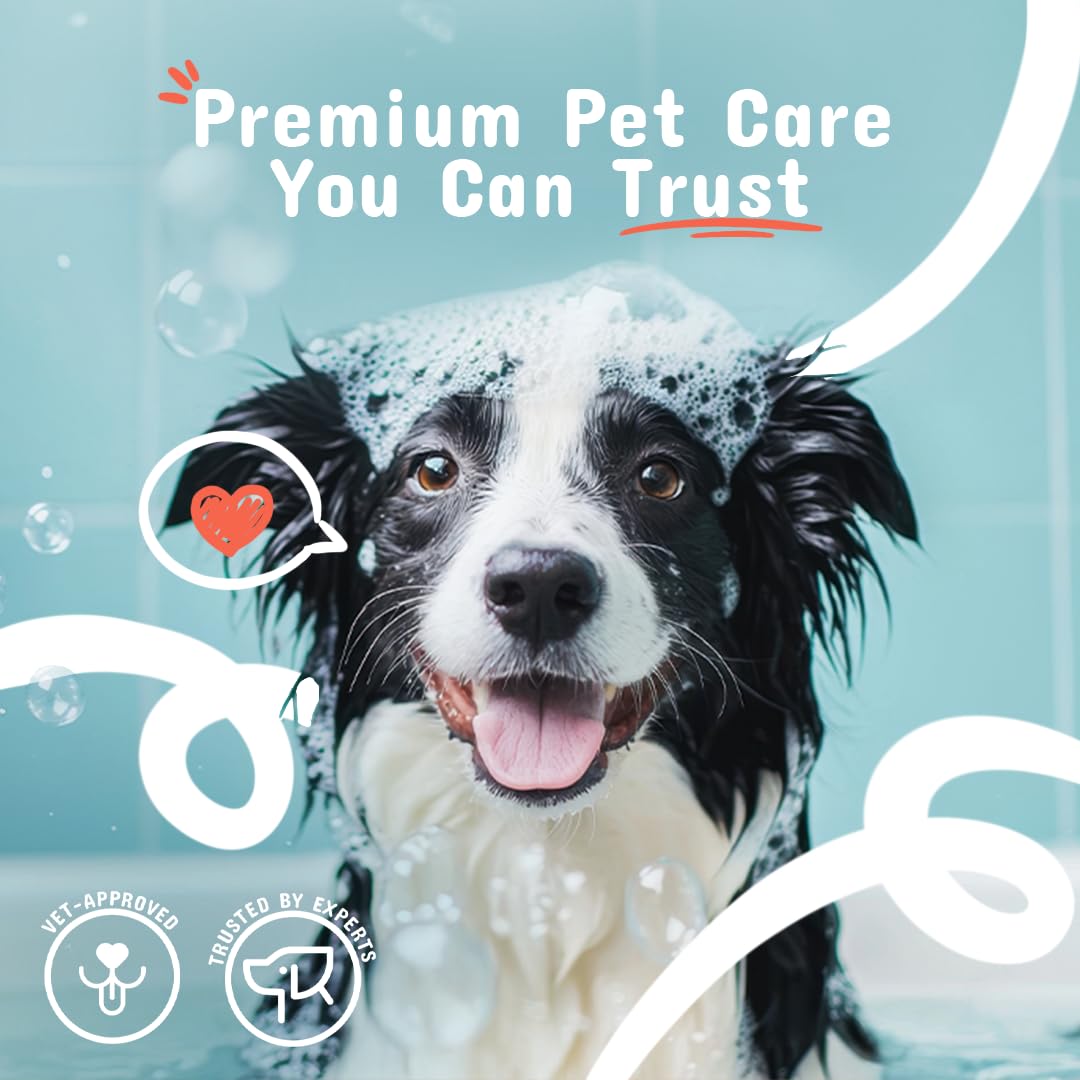 Pets Are Kids Too Oatmeal Dog Shampoo Baking Soda Hypoallergenic Anti Itch Moisturizing Soothing Deodorizing Pet Care Safe Puppy Shampoo Sensitive Skin Cat Shampoo - Coconut Based Cleanser 17 fl oz