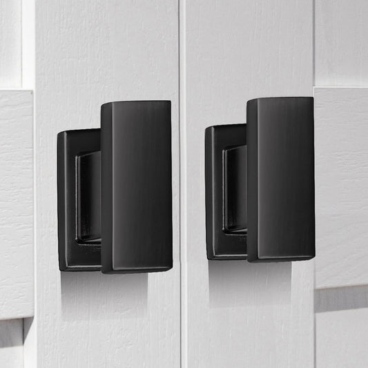 VEHCIL 20 Pack Square Matte Black Cabinet Knobs Black Drawer Dresser Knobs Cabinet Handles for Cupboard Closet Bathroom Kitchen Cabinet Hardware,Solid Zinc Alloy