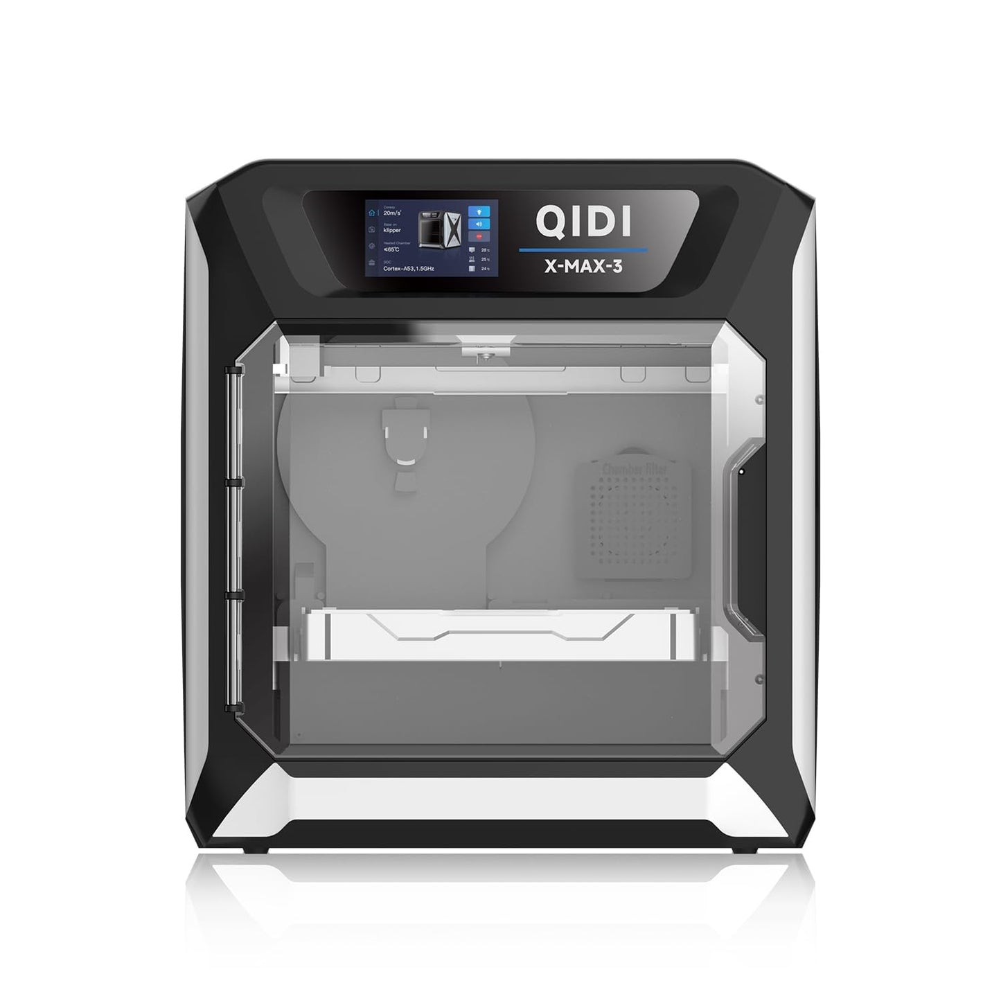 QIDI MAX3 3D Printer, High-Speed Large Size 3D Printers, 600mm/s Fast Print, Fully Auto Leveling, 65℃ Chamber Heat, All-Around & High Precision Industrial Grade, Large Printing Size 12.8×12.8×12.4"