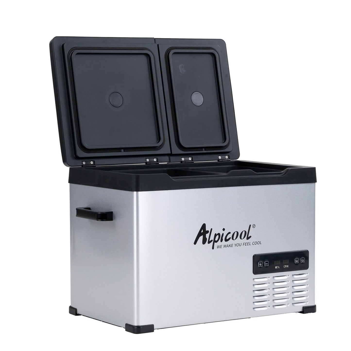 Alpicool CHS55 Dual Temperature Control 12 Volt Refrigerator 42 Quart Portable Car Fridge Freezer (-4°F~68°F) for Truck, RV, Boat, Camping and Travel