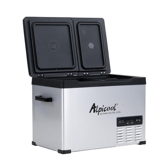 Alpicool CHS55 Dual Temperature Control 12 Volt Refrigerator 42 Quart Portable Car Fridge Freezer (-4°F~68°F) for Truck, RV, Boat, Camping and Travel