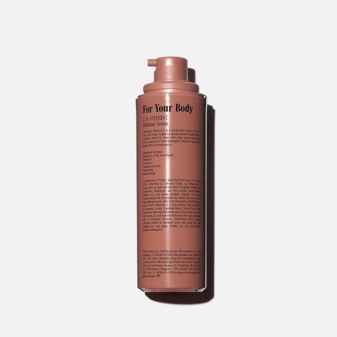 Nécessaire The Body Vitamin C Serum | Pure Vitamin C, Tranexamic Acid and Enzymes Treatment For Women + Men | Brightens + Evens Skin Tone | Dermatologist-Tested. Hypoallergenic (150 ml/5.1 oz)