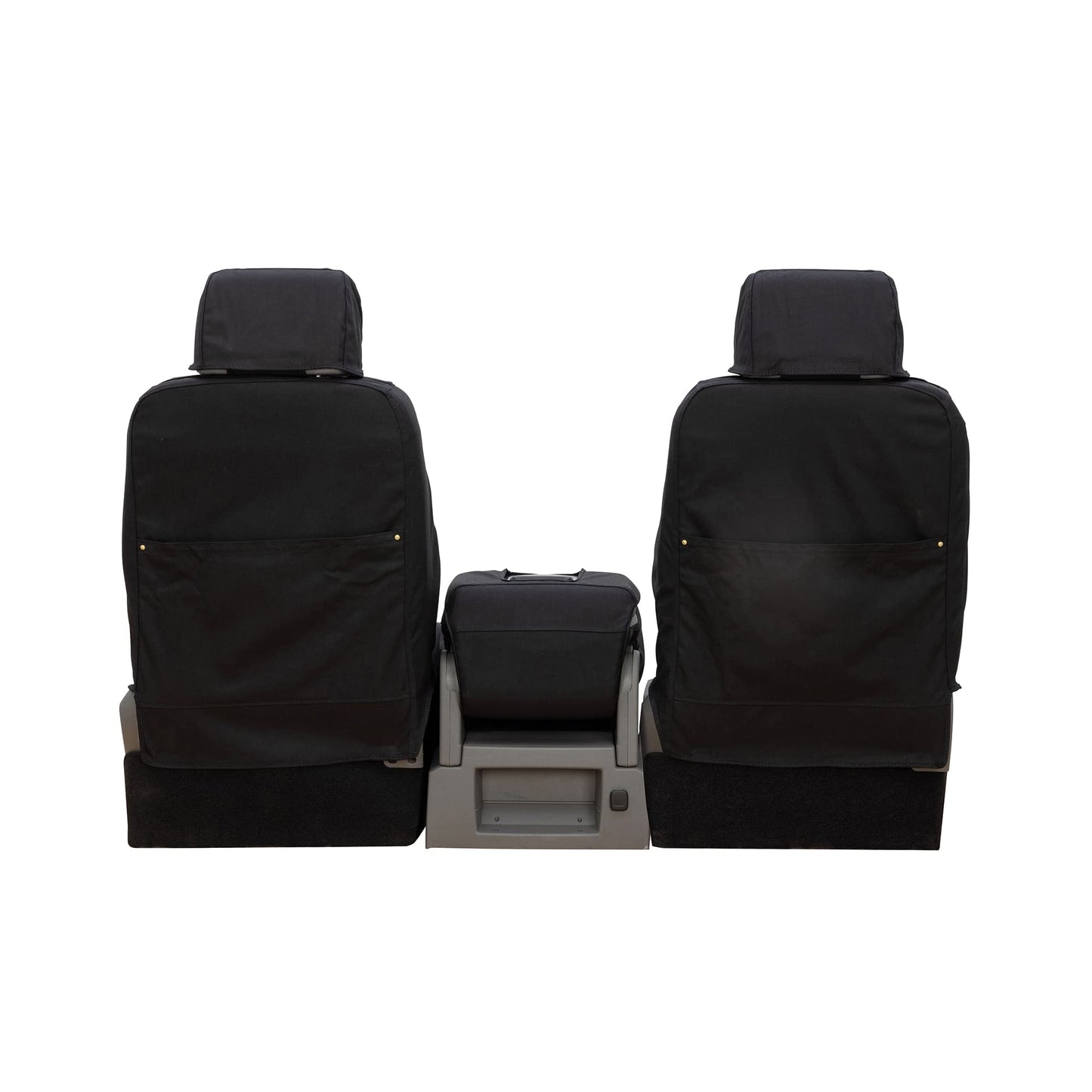 Covercraft Carhartt Super Dux SeatSaver Custom Seat Covers | Fits 2019-2025 Chevrolet Silverado/GMC Sierra 1500, 2020-2025 Silverado/Sierra 2500/3500 | 1st Row 40/20/40 Bench Seat, Super Dux Black
