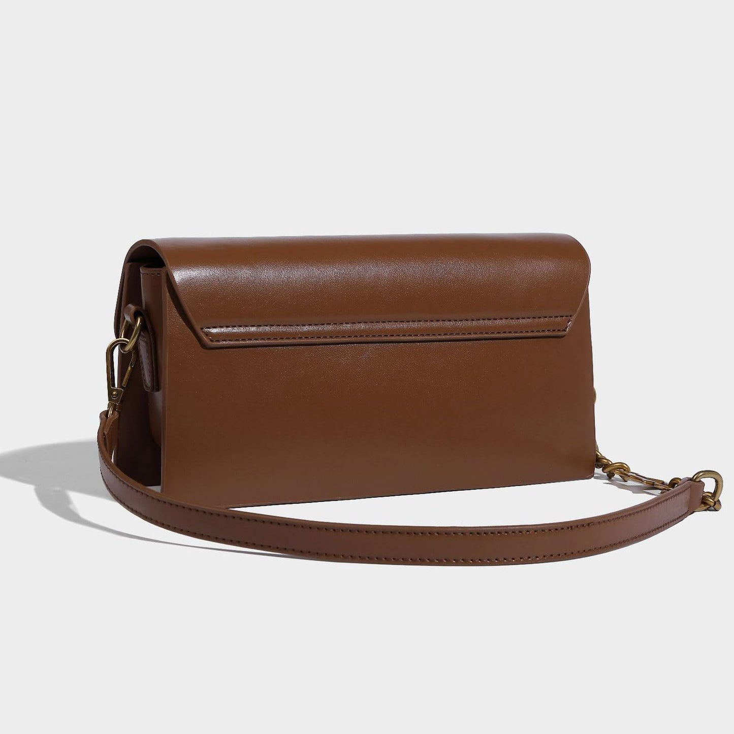 Small Cute Women Shoulder Bag, Mini Lady Leather Crossbody Bag, Classic Luxury Designer Handbags Women (Brown)