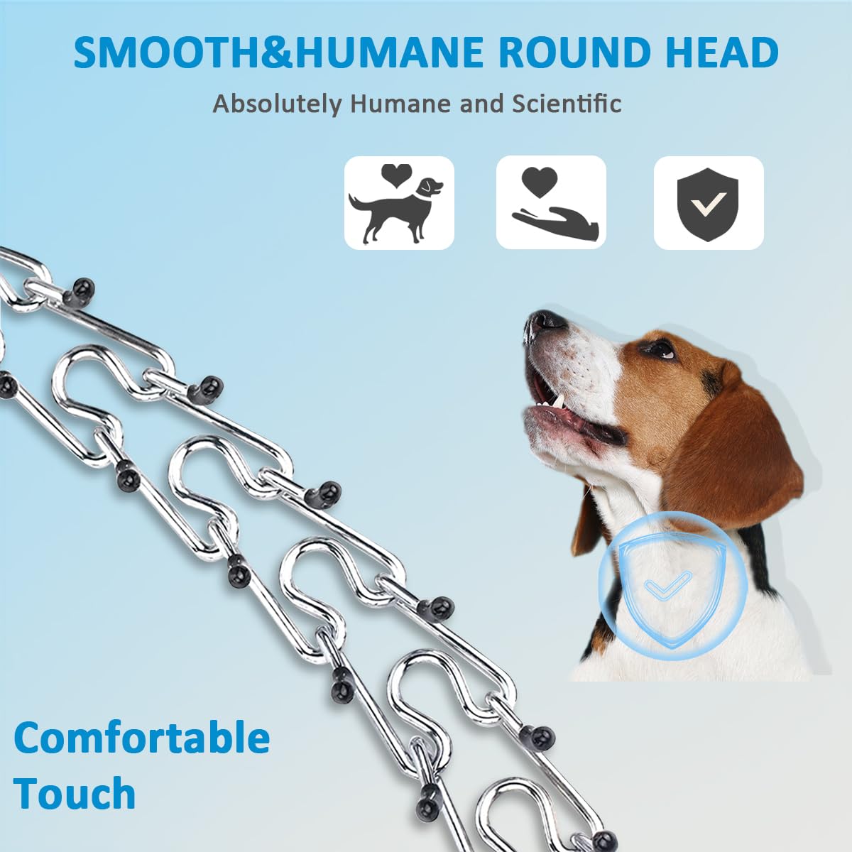 Prong Collar for Dogs, Adjustable Dog Training Collar, Dog Pinch No Pull Collar with Quick Release Buckle for Small Medium Large Dogs(Packed with Two Extra Links)