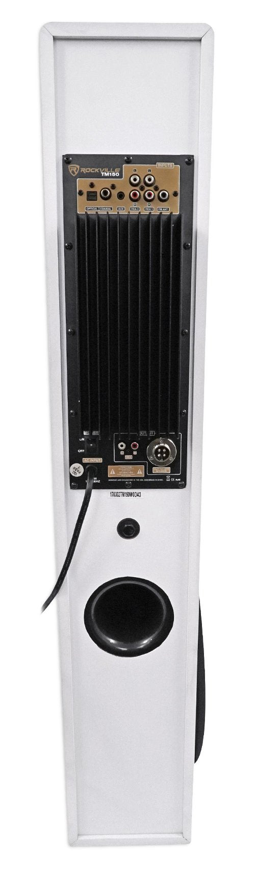Rockville TM150W Powered Home Theater Tower Speaker System, White, 1000W, 10" Subwoofers, Bluetooth, USB/SD Playback, FM Radio, Remote Control, Karaoke Ready, Perfect for Home Entertainment