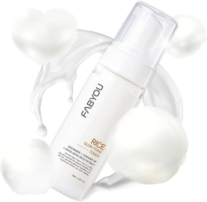 Rice Glow Bubble Toner 5.07 fl oz - Milky Toner for Sensitive and Dry Skin, with Niacinamide and Rice Extract for Deep Hydration, Glowing Skin, Korean Skincare