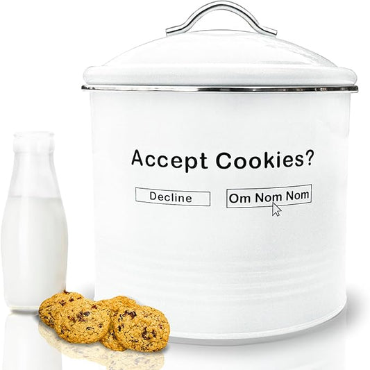AZEZO Unique Cookie Jars with Lids Airtight, Cute COOKIE TINS with Lids, Vintage Cookie Jars for Kitchen Counter Decorative, Large Cookie Jar Funny & Creative Cookie Container