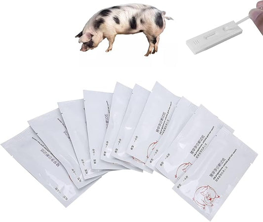 Pig Pregnancy Test Strip, Pack of 10 Disposable Pig Pregnancy Test Strip Early Pregnant Detection Testing Tool Veterinary Equipment Livestock Supply for Pig Early Pregnancy Testing