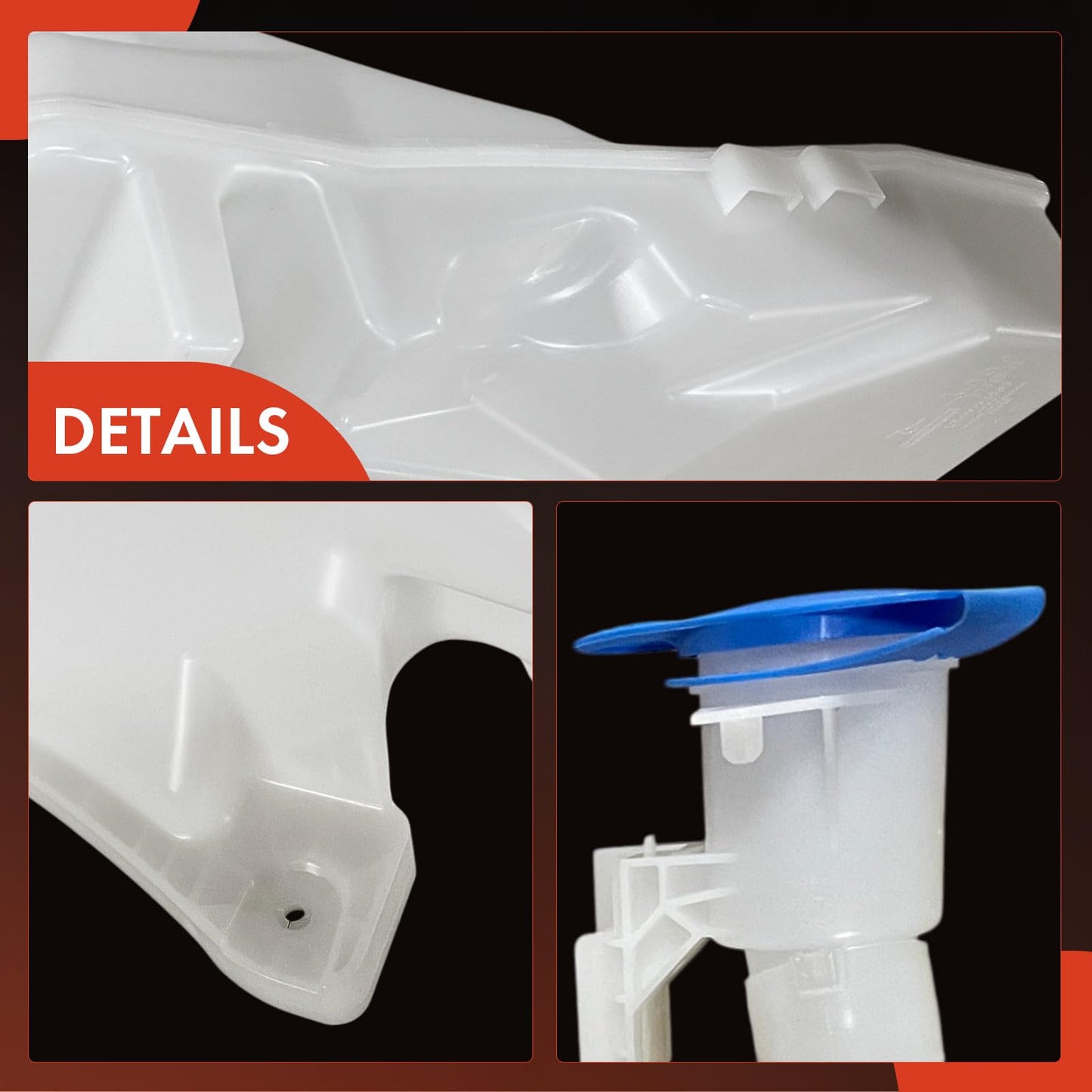 A-Premium Windshield Washer Reservoir Tank Assembly Compatible with Volkswagen Atlas 2018-2023, Atlas Cross Sport 2020-2023 - with Cap & Washer Pump & Fluid Level Sensor