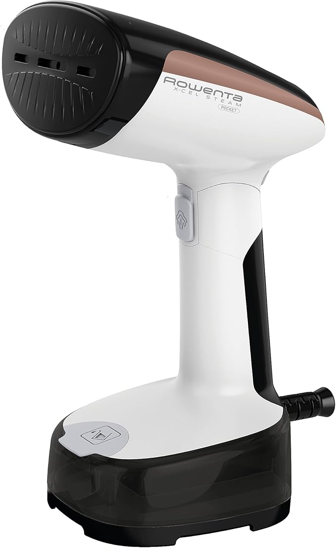 Rowenta, Steamer for Clothes, Access Steam Handheld Steamer, 15 Second Heatup, 4 Ounce Capacity, 1150 Watts, Portable, Ironing, Travel Must Have, White Clothes Steamer, DR3030