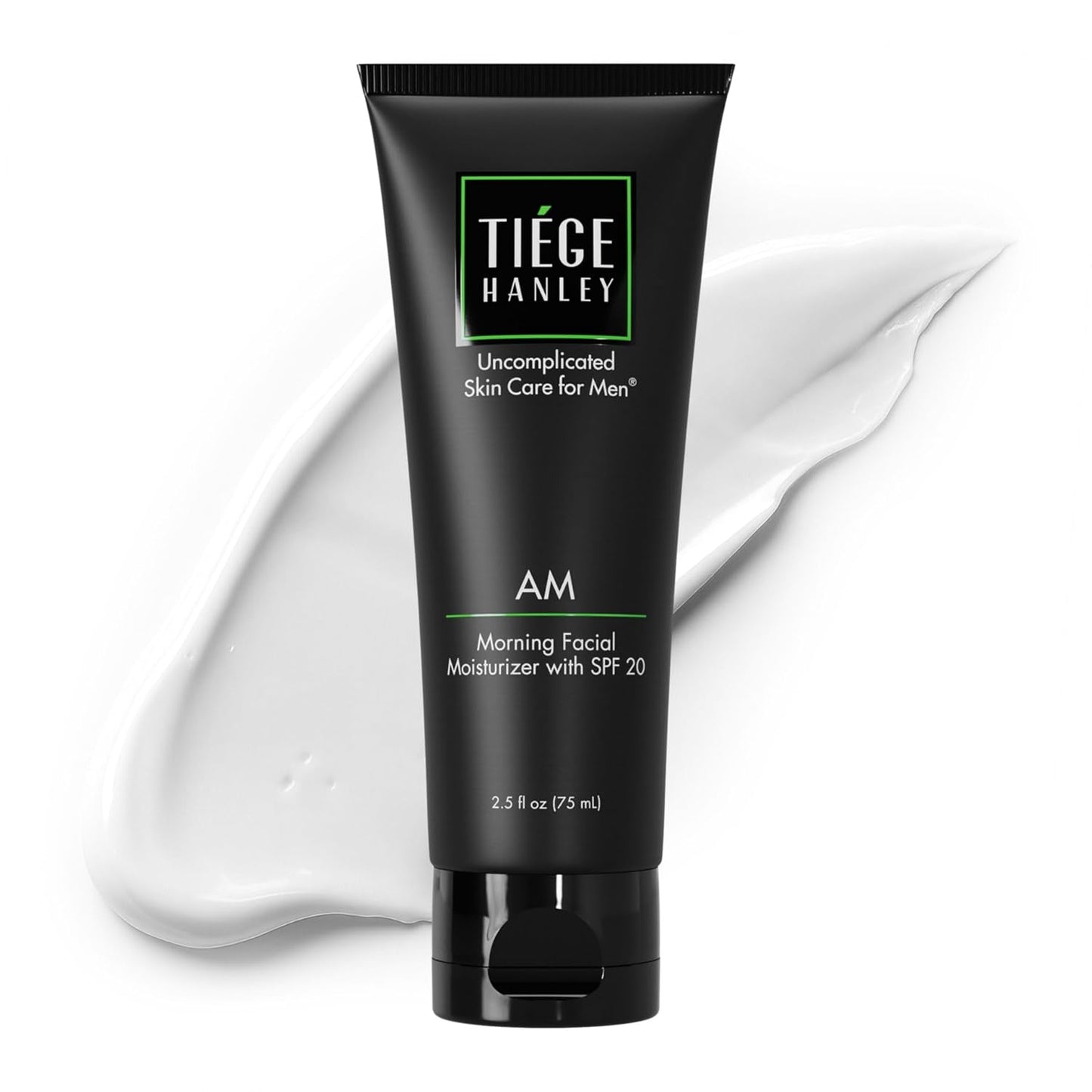 Tiege Hanley Mens Face Moisturizer, Morning Facial Moisturizer with SPF 20 - Men's Face & Skin Care Cream for Long-Lasting Hydration - Promotes Even Skin Tone, Safe for Sensitive Skin (2.5 Fl Oz)