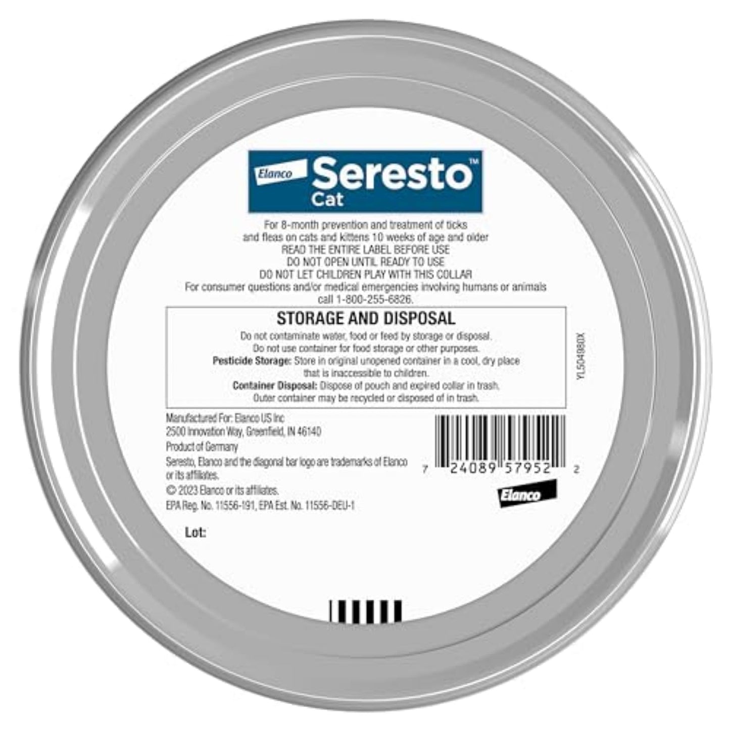Seresto Cat Vet-Recommended Flea & Tick Treatment & Prevention Collar for Cats, 8 Months Protection | (Pack of 2)