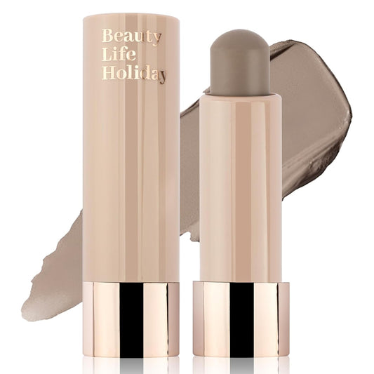 Erinde Cool Toned Contour Stick, Natural Cream Contour Stick, Blendable & Smooth Matte Bronzer Stick, Waterproof & Long Lasting Face Shaping Contouring Makeup, Travel Size, 01 Gray Brown