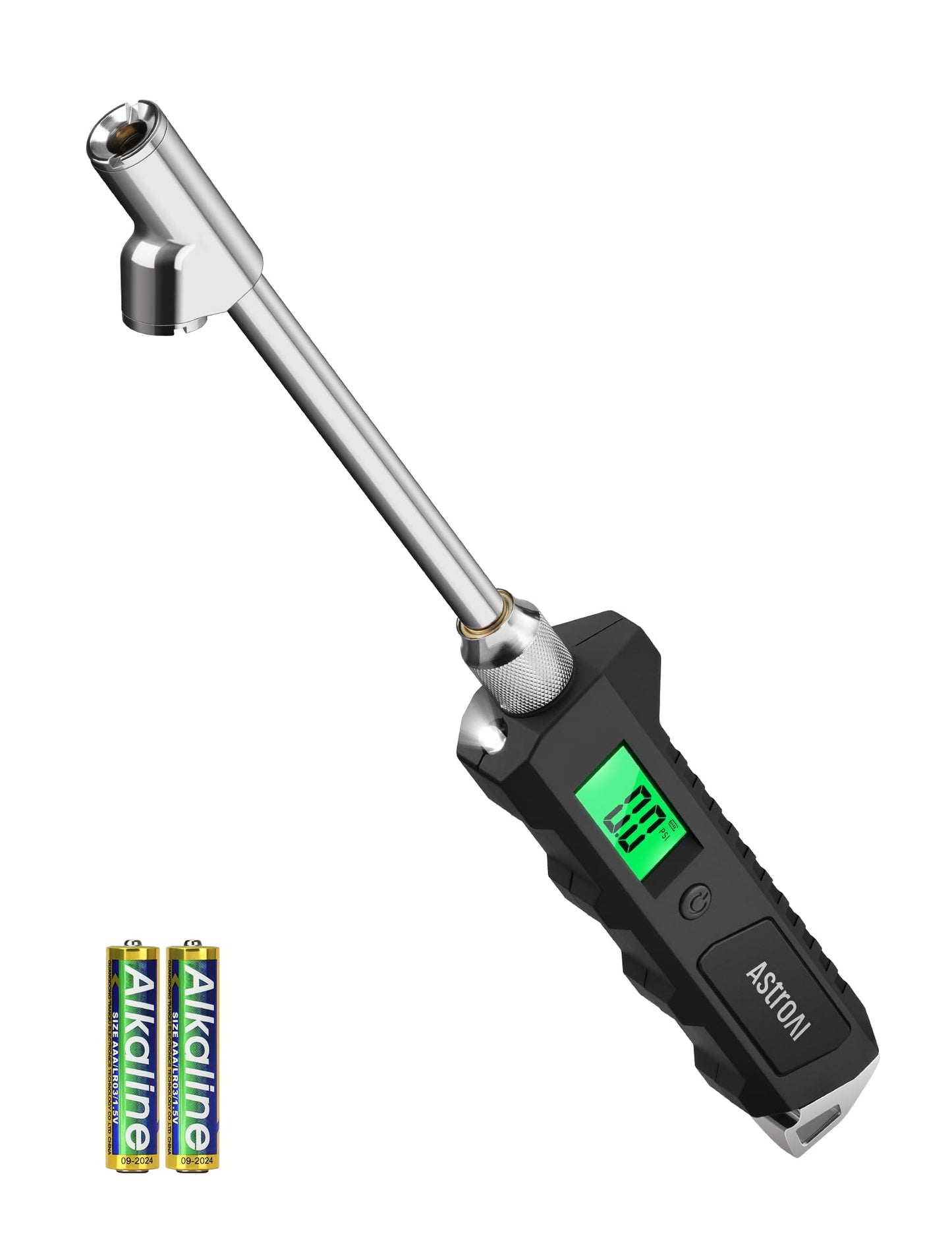 AstroAI Digital Tire Pressure Gauge 230 PSI Heavy Duty Dual Head Stainless Steel Made for Truck and RV with Backlit LCD and Flashlight Car Accessories