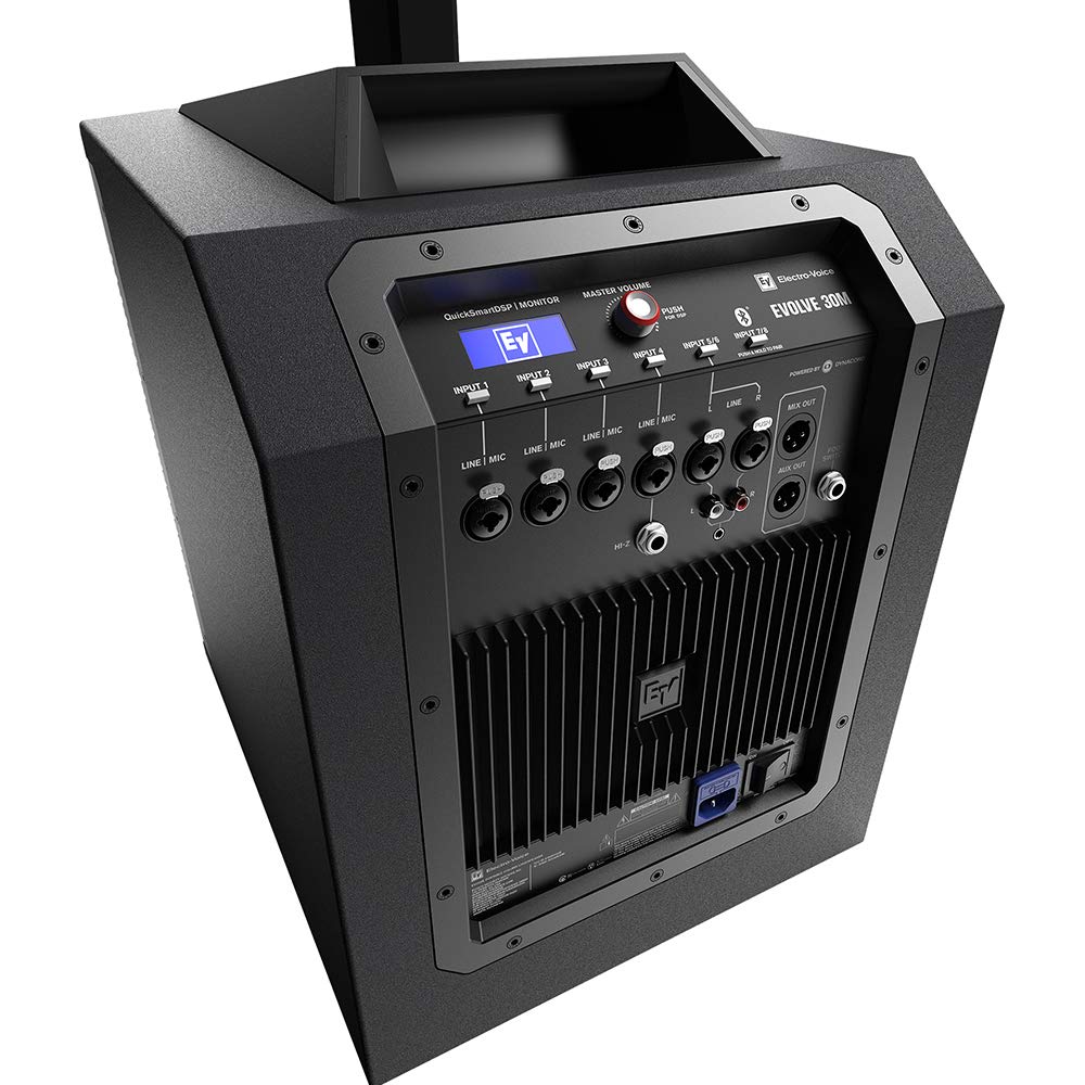 Electro-Voice Evolve 30M Compact Column Loudspeaker System (Pair) with 2X EVOLVE30M-SUBCVR Soft Cover Bundle