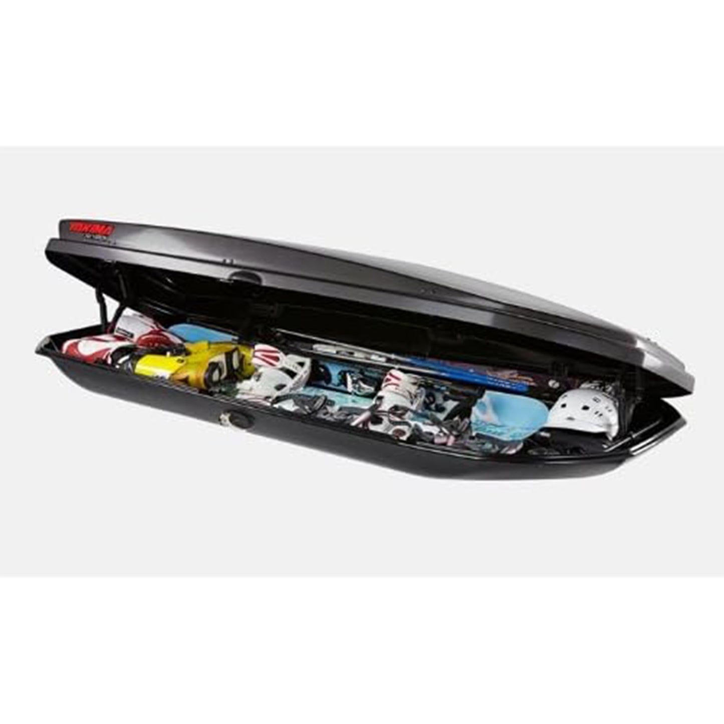 Yakima Roof Cargo Carrier, Vehicle Rooftop Hard Shell Travel Storage Box with SKS Lock, SkyBox 12 Carbonite, 12 Cubic Feet, Black
