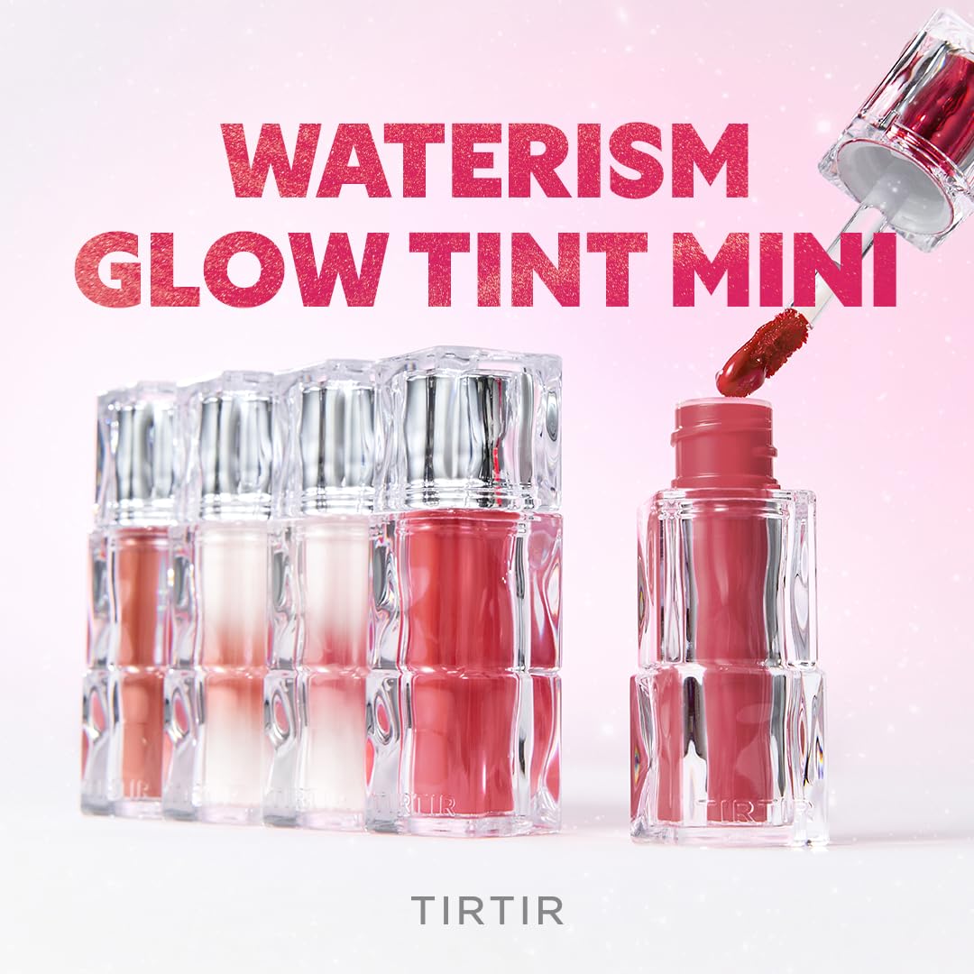 TIRTIR [*Mini Size Waterism Tinted Lip Gloss #15 Grapen, 0.06 Fl Oz – Kiss Ready Lipgloss, 12H Long Lasting Non Sticky Natural Tinted Glow Korean Multiuse Cheek and Lip Tint for Women gift