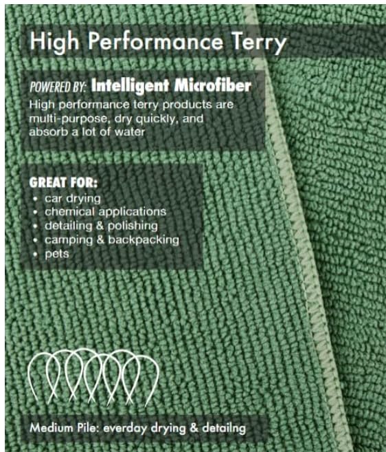 Tricol Clean Professional Extra Thick Commercial Grade Microfiber Cleaning Cloth, Green, Pack of 240