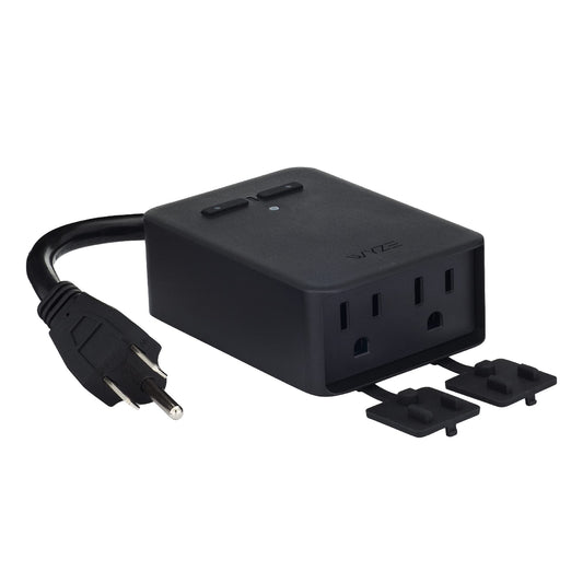Wyze Plug Outdoor, Dual Outlets Energy Monitoring, IP64, 2.4GHz WiFi Smart Plug, Works with Alexa, Google Assistant, IFTTT, No Hub Required, Black