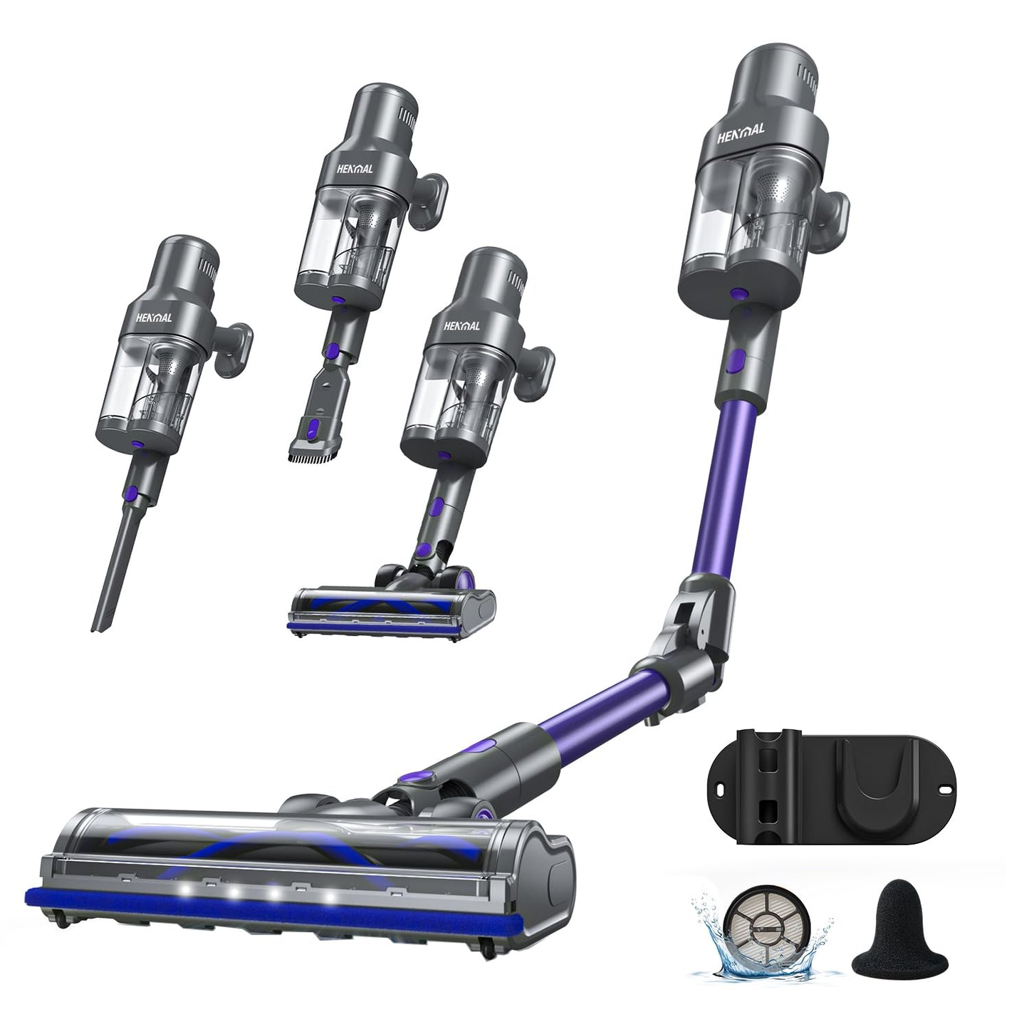 HENMAL 650W Cordless Vacuum Cleaner, 45KPA Suction Power, 70-Minute Runtime, Handheld & Foldable Design, Ideal for Pet Hair, Carpets, Hardwood & Bare Floors – Premium Home Cleaning Solution
