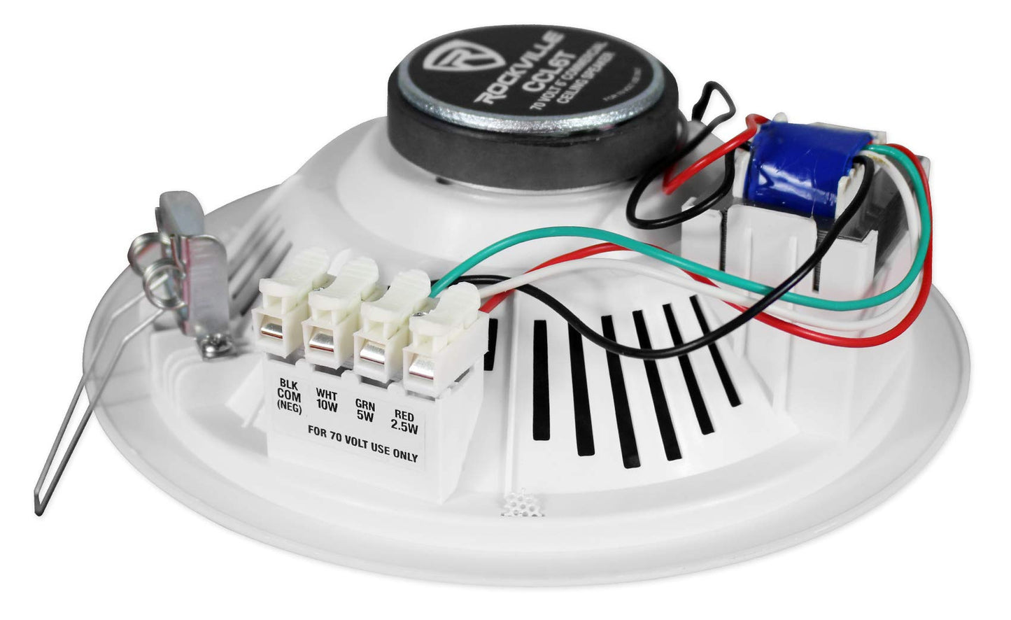 Rockville Commercial Restaurant Amp+(8) 6 inches White Ceiling Speakers+Wall Control