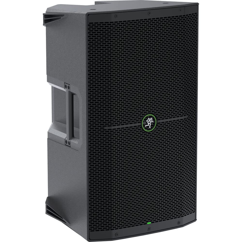 Mackie Thump212 1400W 12" Powered PA Loudspeaker System (Pair) Bundle with Auray SS-47S-PB Steel Speaker Stands, Carrying Case, and 2X 20 XLR-XLR Cable