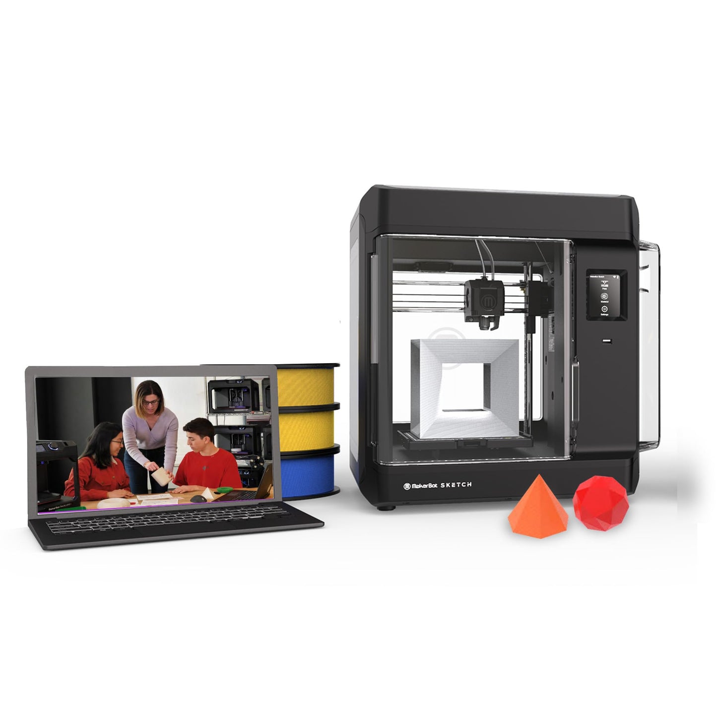 MakerBot Sketch Single-Printer Setup 3D Printer with Cloud Printing File Management Software for One Teacher and Five Students