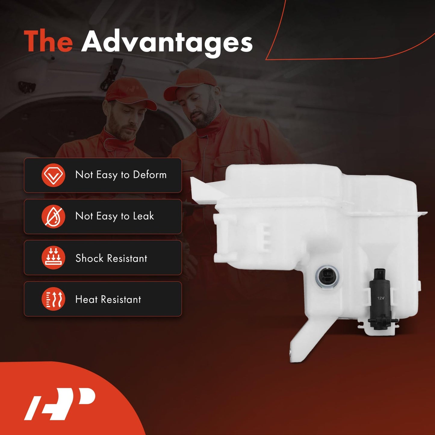 A-Premium Windshield Washer Reservoir Tank Assembly Compatible with Toyota Highlander 2020-2021 - with Pump& Fluid Level Sensor & Cap & Filler Neck