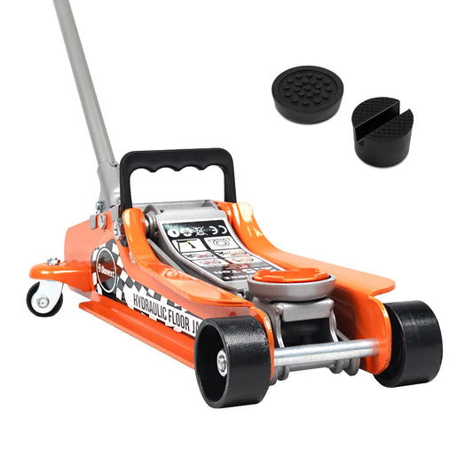 Donext 2.5 Ton Steel Floor Jack, Low Profile Hydraulic Racing Floor Jack with Single Piston Lift Pump, Lifting Range 3-3/8" - 14-15/16"