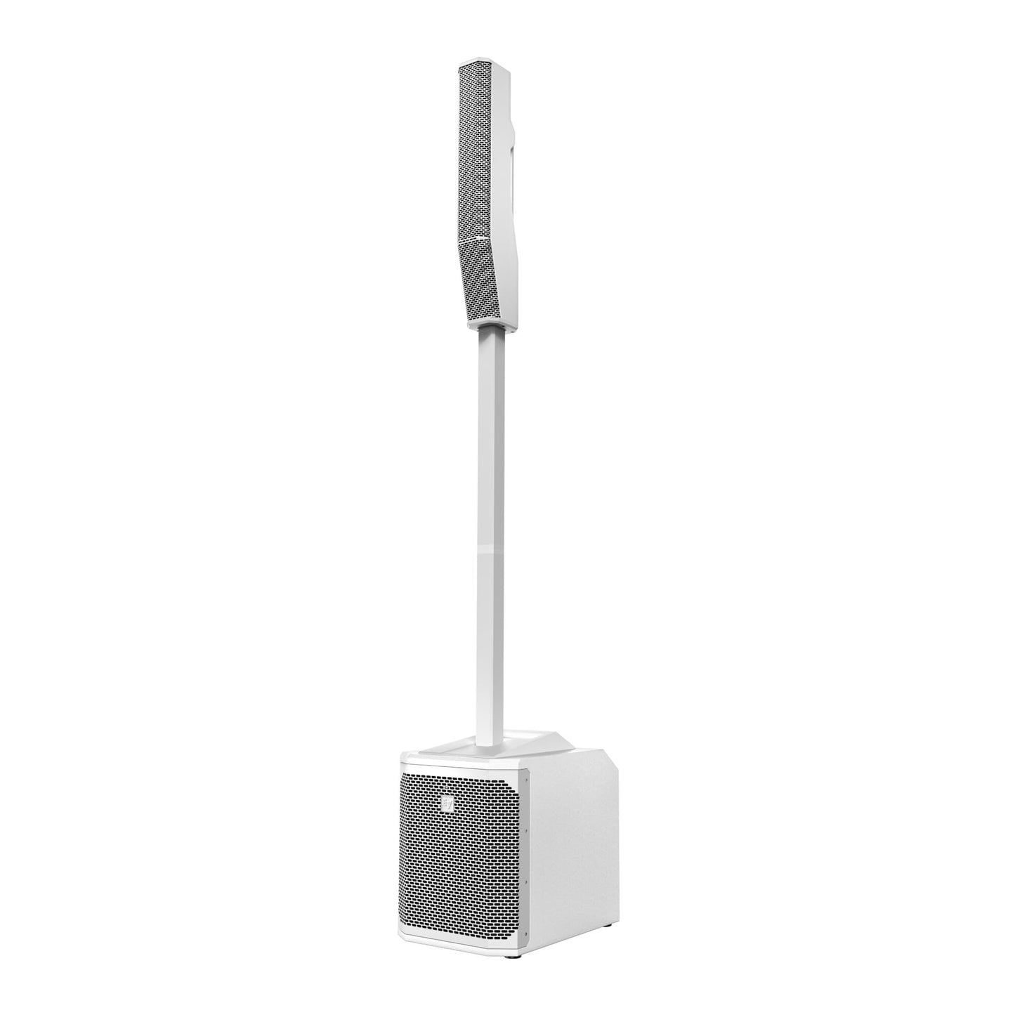 Electro-Voice Evolve 30M Portable Column Loudspeaker System with Ergonomic Aluminum Handle, 10-Inch Subwoofer, and Class-D Amplifier (White)