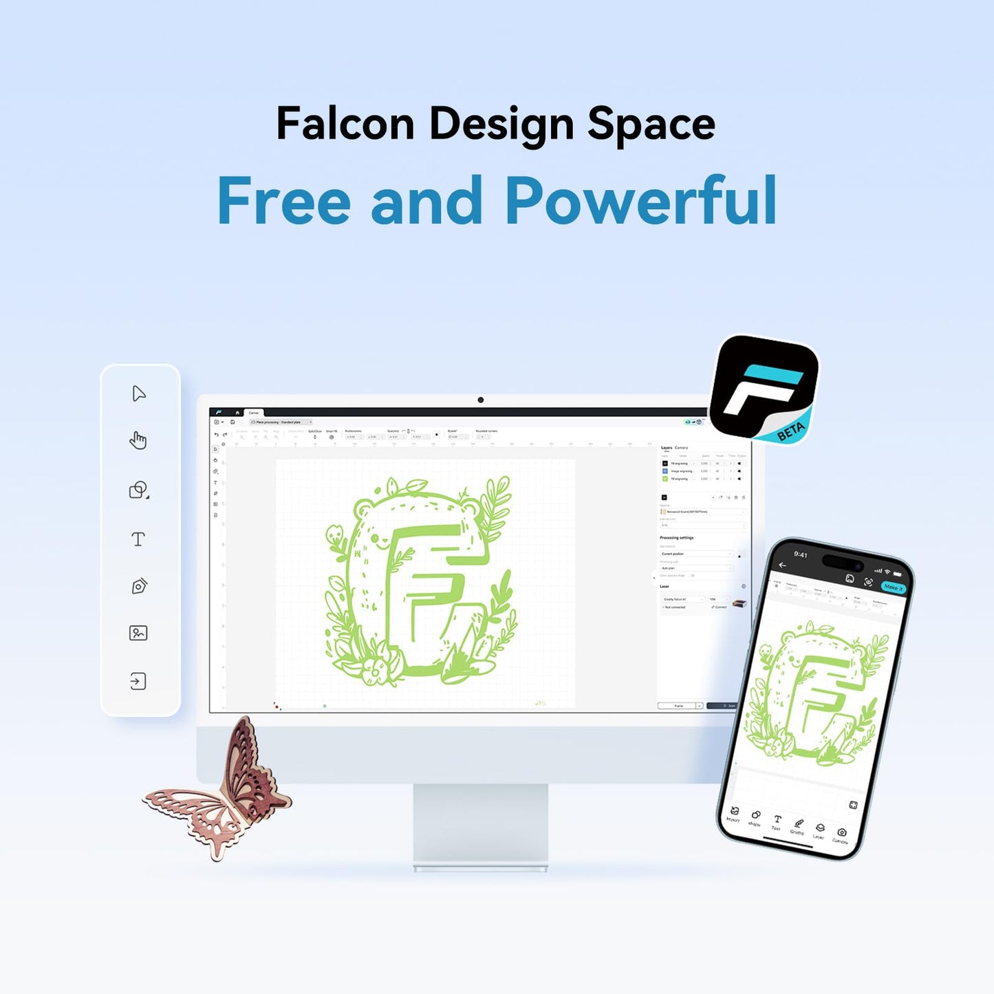 Creality Falcon A1 Pro 20W Laser Engraver, 180W Enclosed Laser Cutter and Engraver Machine with Air Assist, HD Smart Camera for Auto Focus, APP Control, Touch Screen, Ideal for Wood & Metal