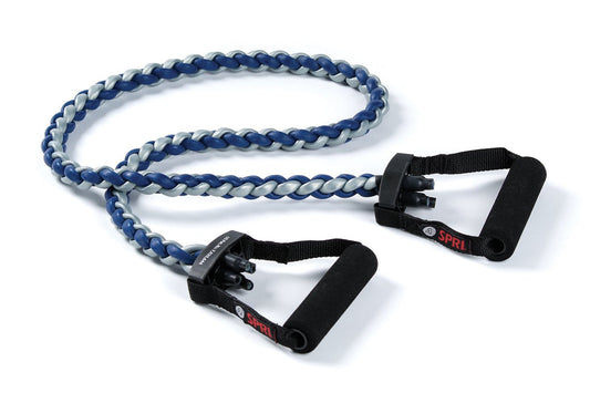 SPRI Braided Xertube Resistance Bands – Premium Exercise Band for Men & Women – Workout Equipment for Home Gym Fitness Training – Comfort Grip for Strength, Weights, and Resistance - Heavy