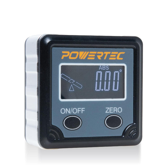 POWERTEC 71828 Table Saw Angle Gauge, Digital Angle Finder Protractor, Digital Level Box, 1 Pack, Digital Angle Gauge for Woodworking, Table Saw, Miter Saw